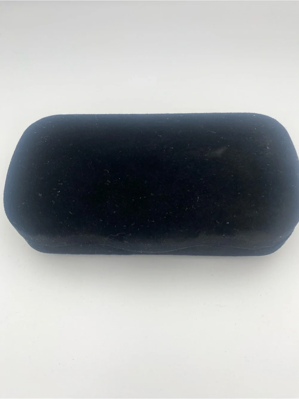 Gucci Black Exterior Sunglass Case with Light Blue Interior and Cloth